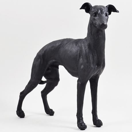 Greyhound Standing Up Bronze Effect Sculpture